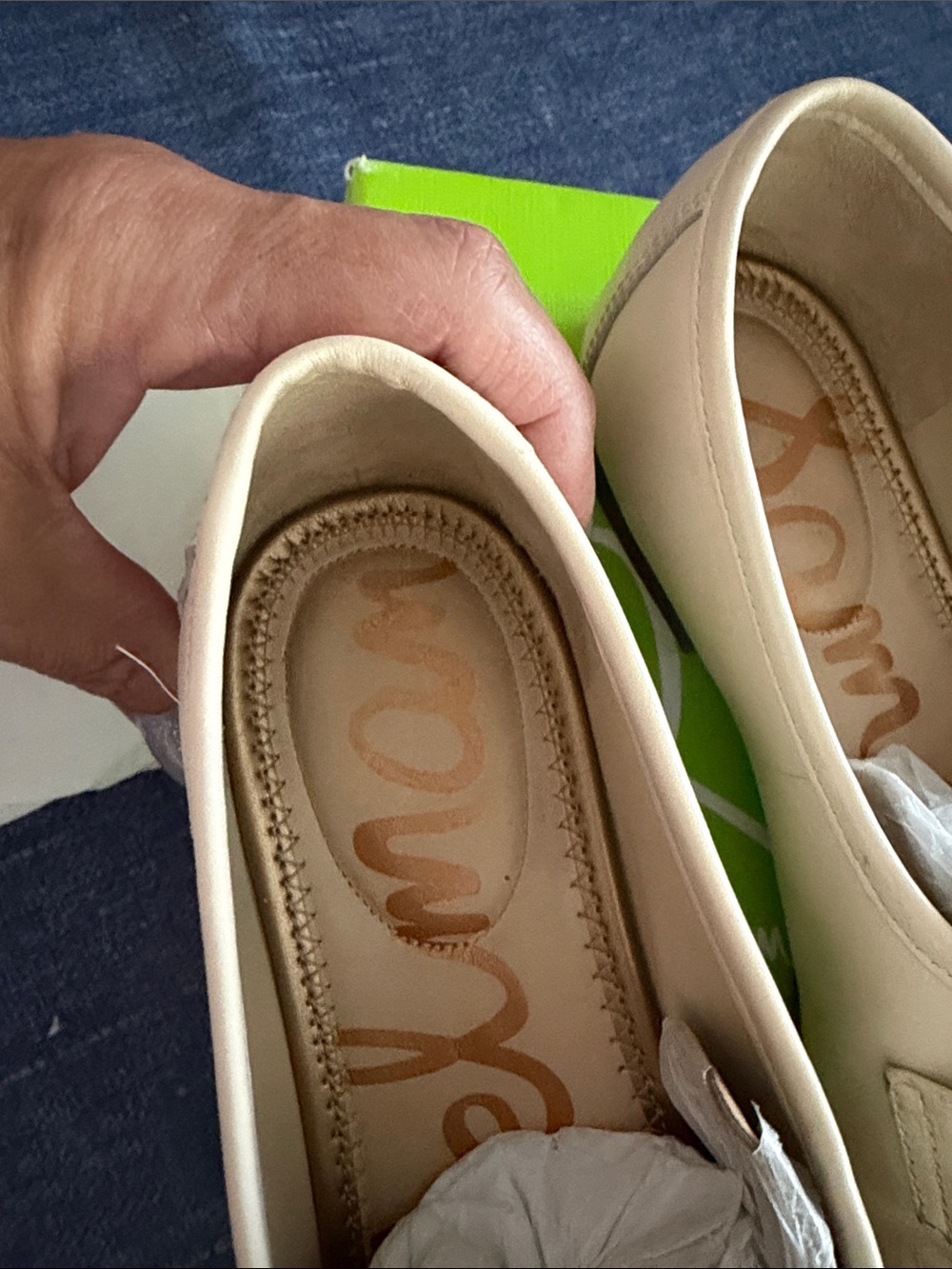 Sam Edelman Lucca Ivory Leather Loafers - Picture 3 of 4